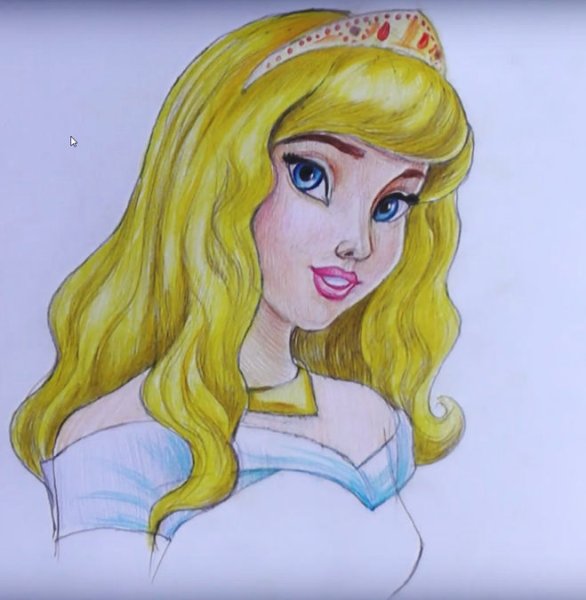 Портрет Рапунцель для срисовки
