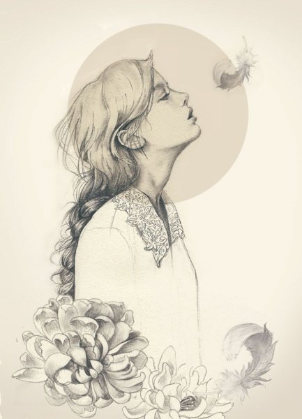 Девушка рисунок