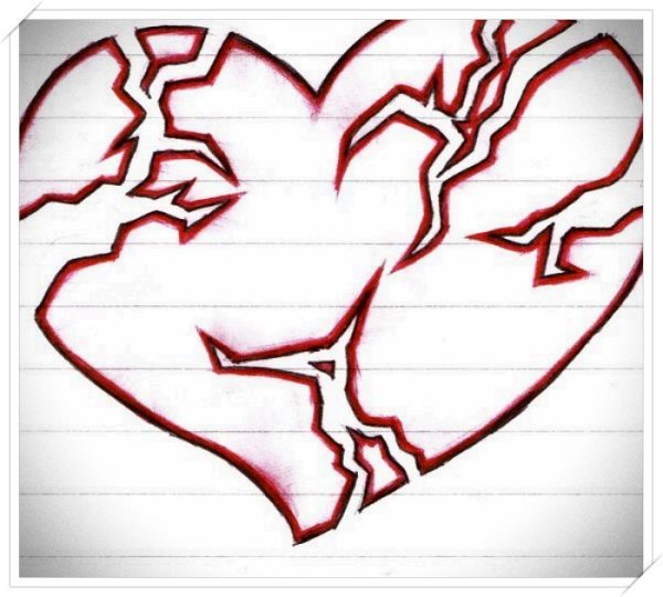 Срисовки разбитого сердца