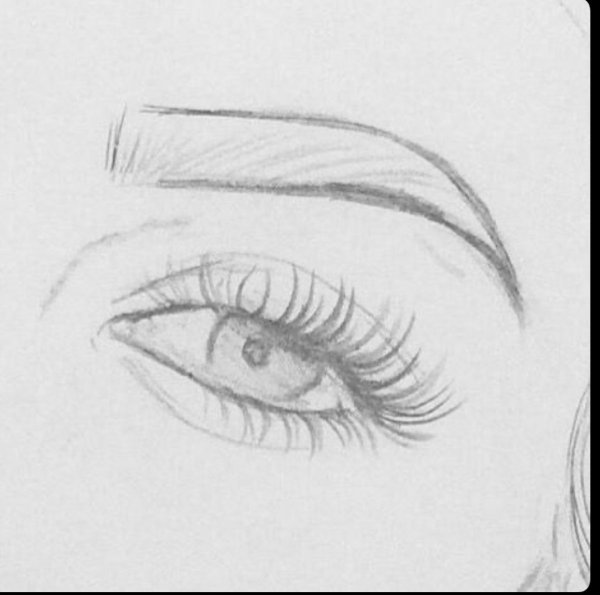 Эскизы глаз карандашом