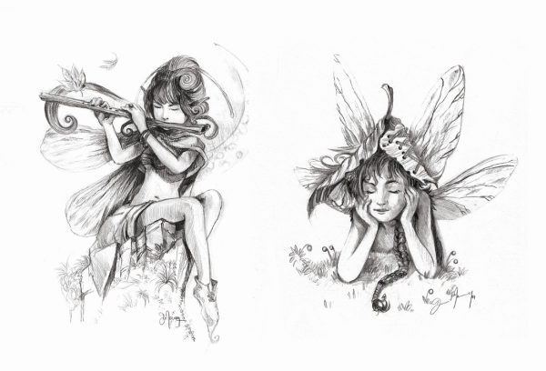 Эскизы рисунков фэнтези