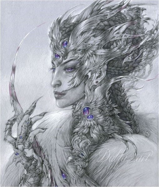 Зарисовки фэнтези карандашом