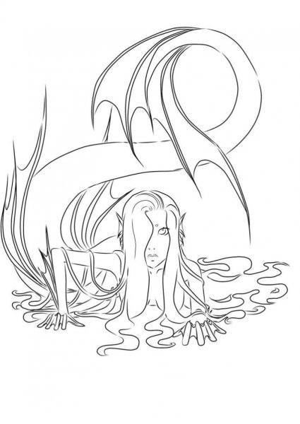 Кикимора Болотная для срисовки