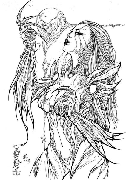 Злая волшебница рисунок