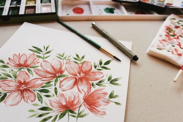 Рисунки красками