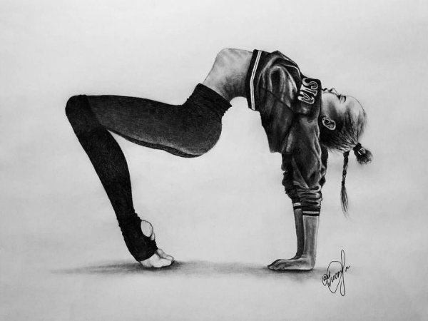 Рисунки гимнасток для срисовки