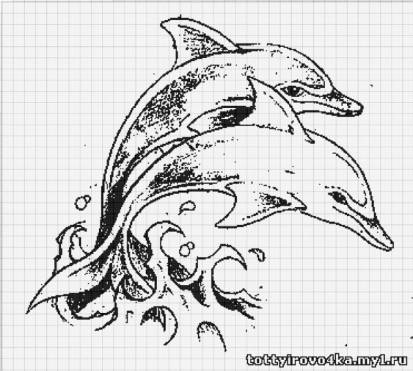 Тату Дельфин эскизы