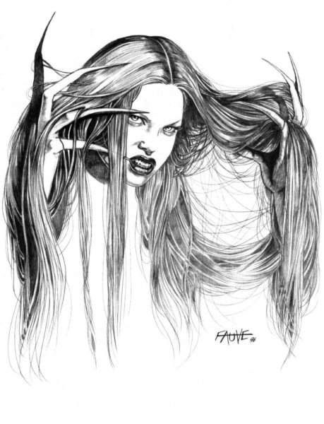 Вампир зарисовка