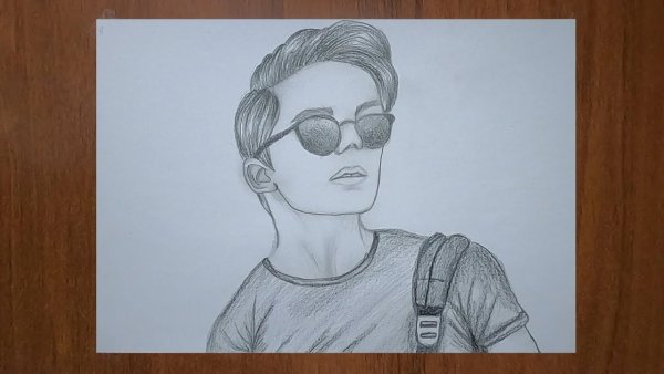 Фото нарисованного парня