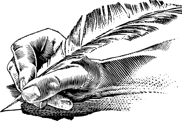 Перо с чернилами рисунок