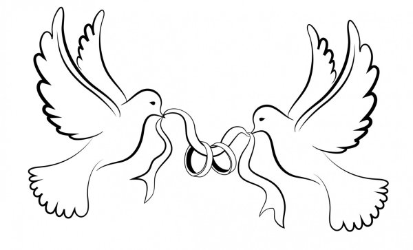 Свадьба рисунок карандашом