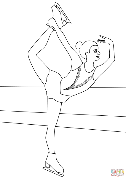 Раскраска фигурное катание для детей