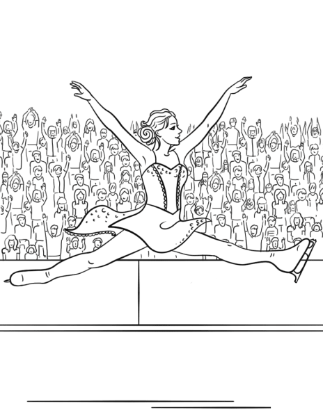 Раскраска фигуристка