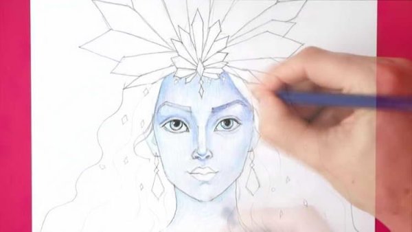 Снежная Королева карандашом