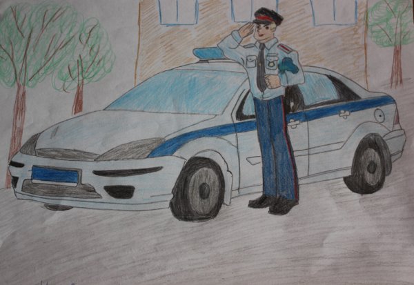 Нарисовать полицейского