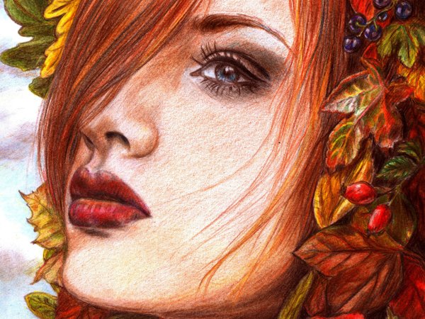 Лицо девушки иллюстрация