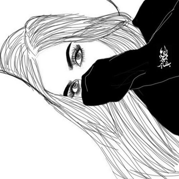 Черно белые рисунки девушек