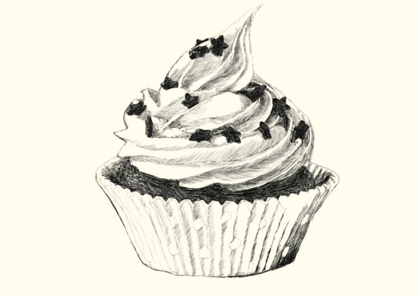 Сладости для срисовки карандашом