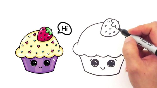 Рисунки для срисовки лёгкие вкусняшки