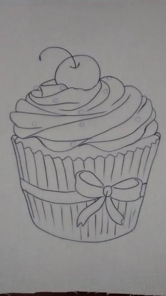 Кексики рисунок карандашом