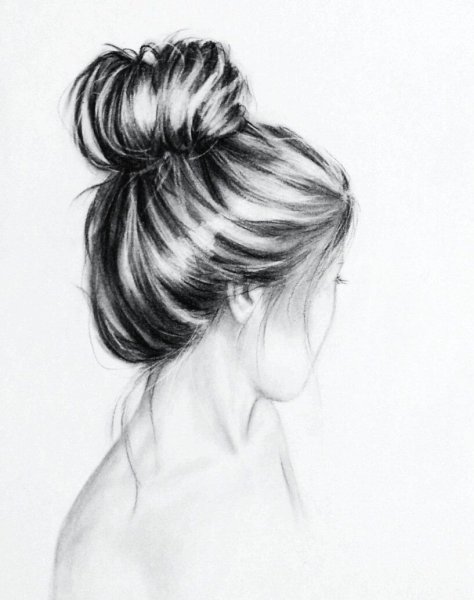 Девушка карандашом