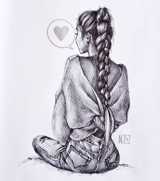 Девушка рисунок