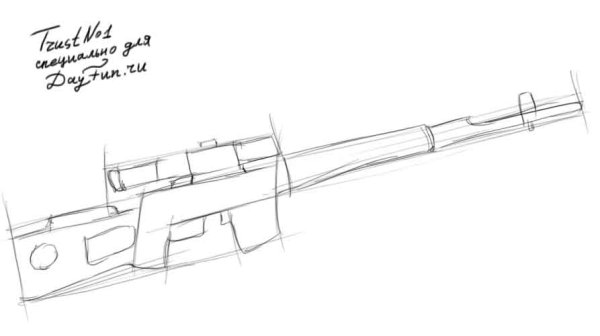 Чертёж пистолета Desert Eagle