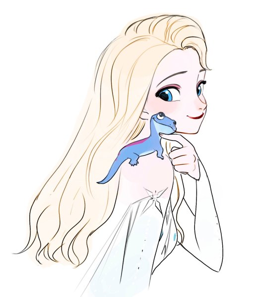 Принцессы Диснея для срисовки Эльза