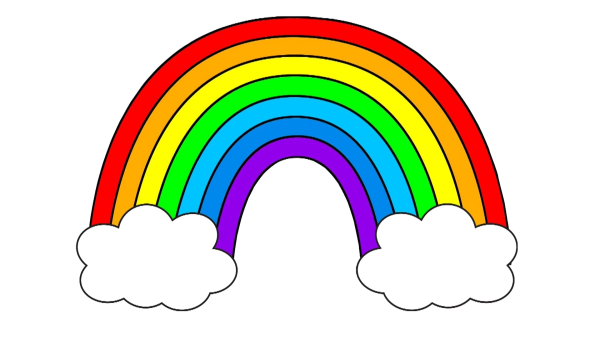 Радуга мультяшная