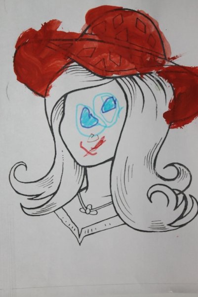 Красная шапочка для срисовки