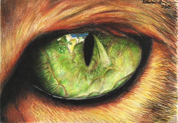 Зеленые глаза нарисованные