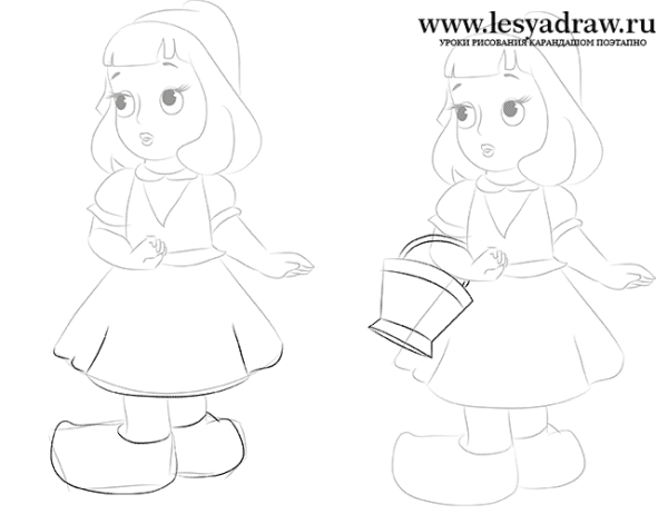 Красная шапочка рисовать поэтапно
