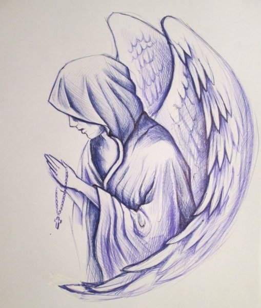 Ангел тату эскиз