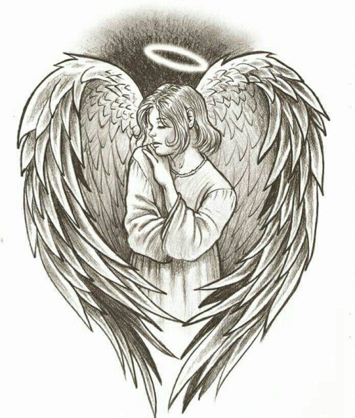 Тату ангела эскизы
