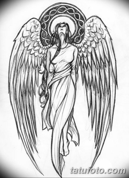 Эскиз ангела хранителя