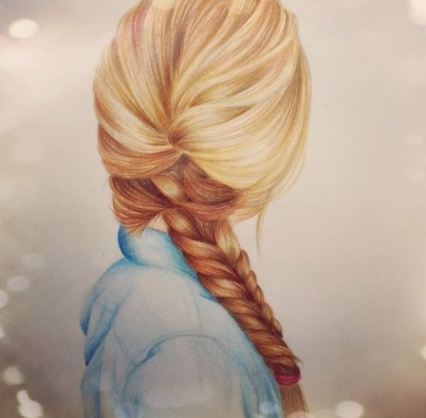 Брюнетка рисунок