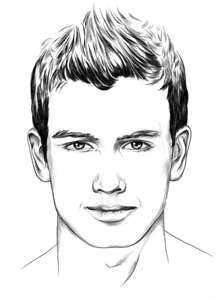 Нарисовать лицо мужчины