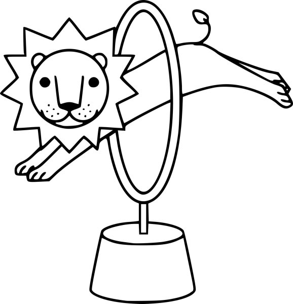 Цирковые животные раскраски