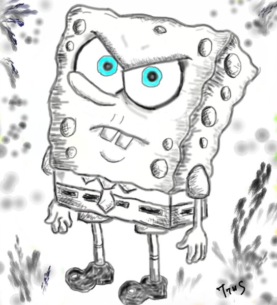 Спанч Боб карандашом