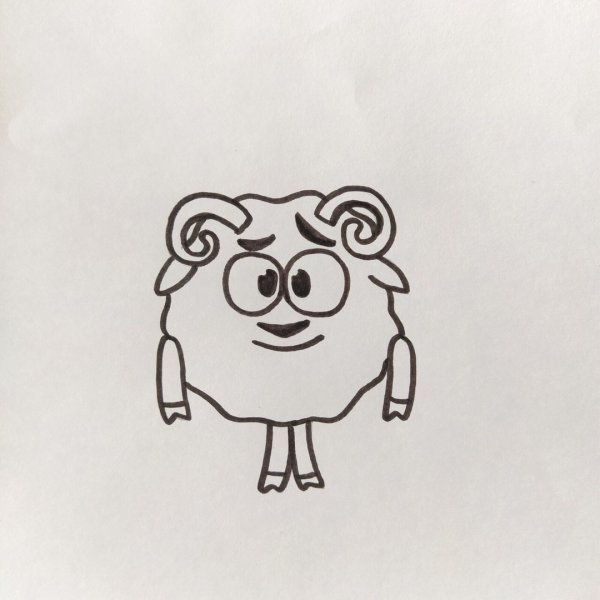 Бараш из смешариков рисунок карандашом