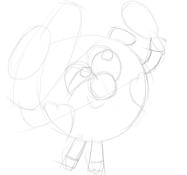 Поэтапное рисование Нюши