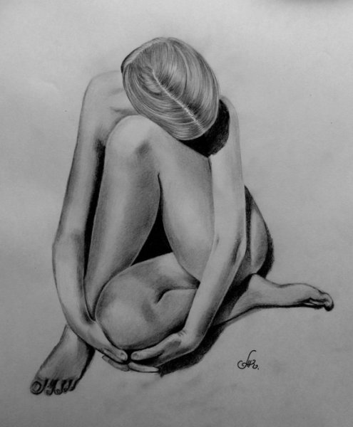 Ключицы карандашом