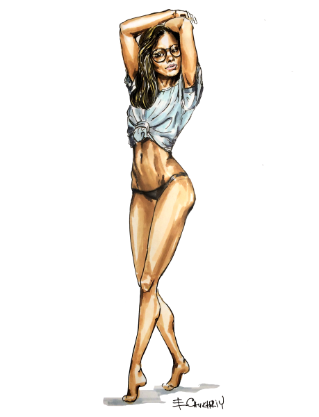 Очертания девушки