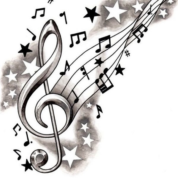 Рисунок из нот