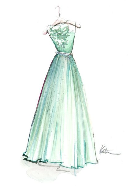 Красивые эскизы платьев