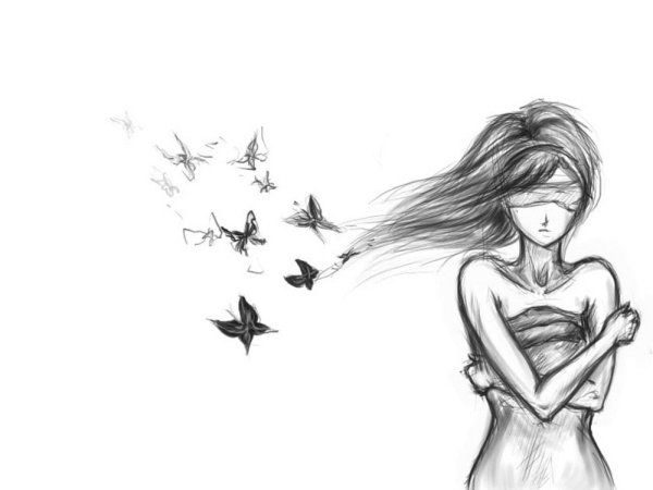 Рисунки девушек карандашом легкие