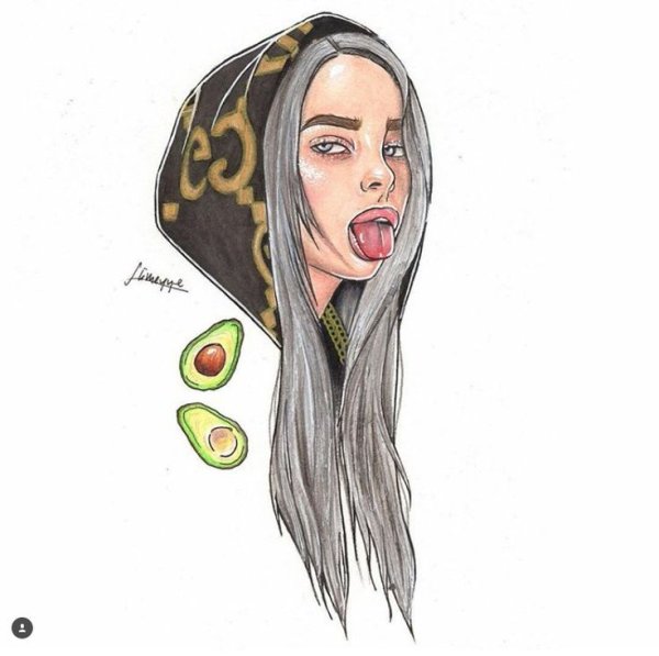 Билли Айлиш рисунок