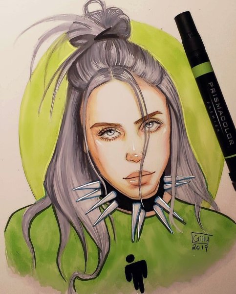 Билли Айлиш для срисовки