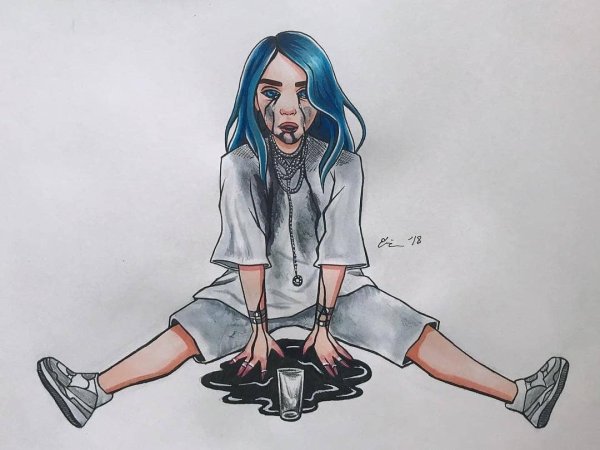 Билли Айлиш рисунок