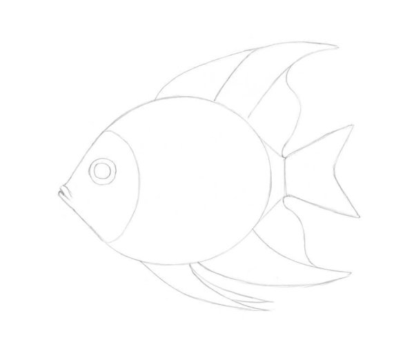 Рыбка карандашом